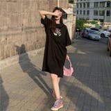 大人カジュアルで春から着こなせるロゴワンピース 膝丈 プリントTシャツ | maison de LATIR | 詳細画像10 