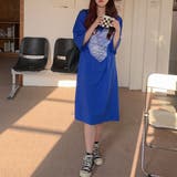 大人かわいいビッグハート半袖Tシャツワンピース 半袖 クルーネック | maison de LATIR | 詳細画像2
