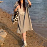大人かわいいビッグハート半袖Tシャツワンピース 半袖 クルーネック | maison de LATIR | 詳細画像3