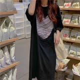 大人かわいいビッグハート半袖Tシャツワンピース 半袖 クルーネック | maison de LATIR | 詳細画像8