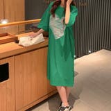 大人かわいいビッグハート半袖Tシャツワンピース 半袖 クルーネック | maison de LATIR | 詳細画像10