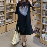 ブラック | 大人かわいいビッグハート半袖Tシャツワンピース 半袖 クルーネック | maison de LATIR