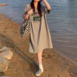 夏 夏先から着こなせる大人カジュアル半袖ワンピース Tシャツ | maison de LATIR | 詳細画像5