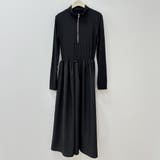 ハーフジップで首元アレンジ可能な長袖ワンピース クルーネック Vネック | maison de LATIR | 詳細画像10