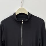 ハーフジップで首元アレンジ可能な長袖ワンピース クルーネック Vネック | maison de LATIR | 詳細画像12