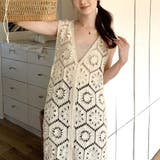 夏を爽やかに彩るクロシェ編みロングワンピース ノースリーブ 袖なし | maison de LATIR | 詳細画像6