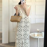 夏を爽やかに彩るクロシェ編みロングワンピース ノースリーブ 袖なし | maison de LATIR | 詳細画像7