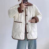 ふんわり軽やか、秋冬のおしゃれキルティングコート カラー ボア | maison de LATIR | 詳細画像4