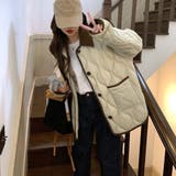 ふんわり軽やか、秋冬のおしゃれキルティングコート カラー ボア | maison de LATIR | 詳細画像12