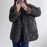 ブラック | ふんわり軽やか、秋冬のおしゃれキルティングコート カラー ボア | maison de LATIR