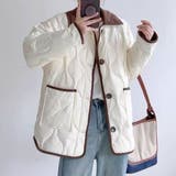 ホワイト | ふんわり軽やか、秋冬のおしゃれキルティングコート カラー ボア | maison de LATIR