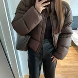 首元まで暖かくトレンドの中綿ジャケット ショート丈 ダウンジャケット | maison de LATIR | 詳細画像6