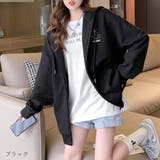 女の子っぽく可愛らしさ溢れるオーバーサイズジップアップパーカー 羽織り ブルゾン | maison de LATIR | 詳細画像9