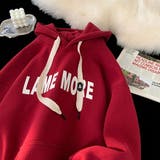 レッド | スタイリングをおしゃれに仕上げてくれる裏起毛オーバーサイズパーカー フーディー … | maison de LATIR