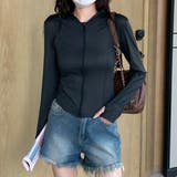 秋のUV対策におすすめ指穴付きフードパーカー トップス 羽織 | maison de LATIR | 詳細画像2 