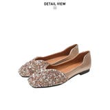 カジュアルコーデを華やかに見せるラメフラットシューズ バレエシューズ パンプス | maison de LATIR | 詳細画像9 