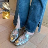 メタリックリボンサンダル サンダル フラットサンダル | maison de LATIR | 詳細画像1 