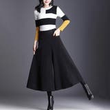 ブラック | ワイドパンツ ウール混 ワイドパンツ | maison de LATIR