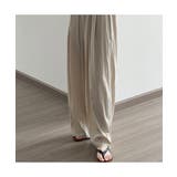 ゆったりシルエットでこなれ感たっぷりのドレープワイドパンツ 秋 涼しい | maison de LATIR | 詳細画像4