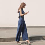 シーンに合わせて楽しむベルト付きノースリーブジャンプスーツ ベルト付き ワイド | maison de LATIR | 詳細画像5