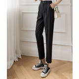 ベーシックに使えるタックテーパードパンツ センタープレス ロングパンツ | maison de LATIR | 詳細画像7