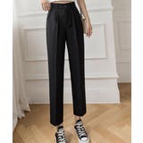ベーシックに使えるタックテーパードパンツ センタープレス ロングパンツ | maison de LATIR | 詳細画像8