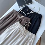 寒い時期でもオシャレに着こなせる裏起毛ウエストゴムストレートパンツ カジュアル | maison de LATIR | 詳細画像9