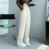 寒い時期でもオシャレに着こなせる裏起毛ウエストゴムストレートパンツ カジュアル | maison de LATIR | 詳細画像15