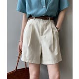 タックがポイントのハイウエストハーフパンツ 夏 夏 | maison de LATIR | 詳細画像5