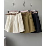 タックがポイントのハイウエストハーフパンツ 夏 夏 | maison de LATIR | 詳細画像12