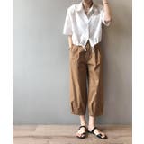 八分丈がポイントのバナナパンツ クロップドパンツ ハイウエスト | maison de LATIR | 詳細画像2