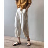 八分丈がポイントのバナナパンツ クロップドパンツ ハイウエスト | maison de LATIR | 詳細画像5
