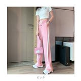 ストレートシルエットシルエットが綺麗なスポーティモップパンツ ハイウエスト | maison de LATIR | 詳細画像18