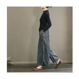 エアリー感がオシャレなリネンストライプワイドパンツ 夏 夏 | maison de LATIR | 詳細画像3