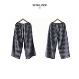 エアリー感がオシャレなリネンストライプワイドパンツ 夏 夏 | maison de LATIR | 詳細画像6
