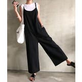 トレンド感のある大人なオールインワンワイドサロペット カジュアル 韓国 | maison de LATIR | 詳細画像2 