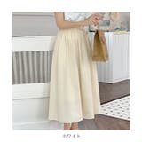 ふわっとしたシルエットが女性らしいコットンロングフレアスカート プリーツ Aライ… | maison de LATIR | 詳細画像14 