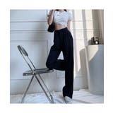 コーデをスタイリッシュに演出するタック入りストレートロングパンツ 大人 シンプル | maison de LATIR | 詳細画像3