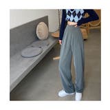 スタイルアップが魅力的なタック入りハイウエストパンツ ストレートパンツ | maison de LATIR | 詳細画像5
