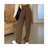 スタイルアップが魅力的なタック入りハイウエストパンツ ストレートパンツ | maison de LATIR | 詳細画像9