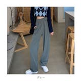 スタイルアップが魅力的なタック入りハイウエストパンツ ストレートパンツ | maison de LATIR | 詳細画像19