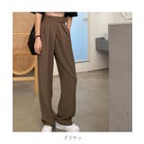 スタイルアップが魅力的なタック入りハイウエストパンツ ストレートパンツ | maison de LATIR | 詳細画像20