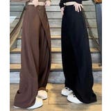 おしゃれ上級者になれるハイウエストストレートパンツ ラップパンツ ボトムス | maison de LATIR | 詳細画像2