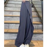 おしゃれ上級者になれるハイウエストストレートパンツ ラップパンツ ボトムス | maison de LATIR | 詳細画像3