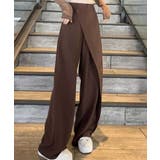 おしゃれ上級者になれるハイウエストストレートパンツ ラップパンツ ボトムス | maison de LATIR | 詳細画像4