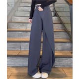 おしゃれ上級者になれるハイウエストストレートパンツ ラップパンツ ボトムス | maison de LATIR | 詳細画像19