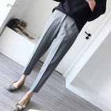 グレー | スッキリとした美脚ラインを演出するセンタープレステーパードパンツ ロングパンツ | maison de LATIR