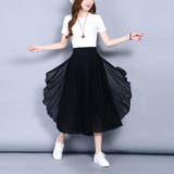 涼しいスリットワイドパンツ ワイドパンツ シフォン | maison de LATIR | 詳細画像2