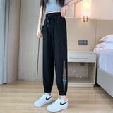 サイドメッシュカジュアルパンツ ジャージ スポーティーパンツ | maison de LATIR | 詳細画像1