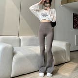 細見え効果バツグンなハイウエストフレアパンツ パンツ フレアパンツ | maison de LATIR | 詳細画像4